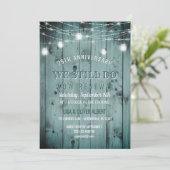 Invitation Guirlande Lumineuse Pot en Mâconnerie Bois Rustiqu (Debout devant)