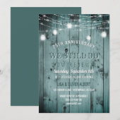 Invitation Guirlande Lumineuse Pot en Mâconnerie Bois Rustiqu (Devant / Derrière)