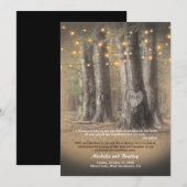 Invitation Guirlande lumineuse rustique d'automne avec des ar (Devant / Derrière)