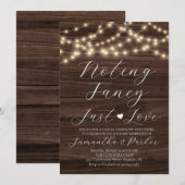 Invitation Guirlande lumineuse Rustique Rien de fantaisiste J (Devant / Derrière)