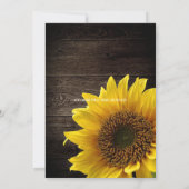 Invitation Guirlande lumineuse tournesol rustique mariage gra (Dos)