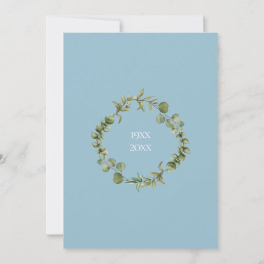 Invitation Guirlande pour fête surprise 60 ans de mariage (Dos)