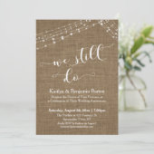 Invitation Guirlandes lumineuses en jute We Still Do Annivers (Debout devant)