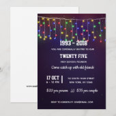 Invitation Guirlandes modernes (Devant / Derrière)