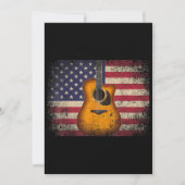Invitation Guitar 4th of July Venin American Flag USA - Count (Devant)