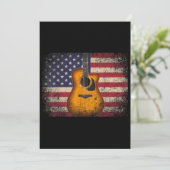 Invitation Guitar 4th of July Venin American Flag USA - Count (Debout devant)