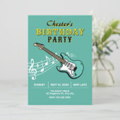 Invitation Guitar birthday (Debout devant)