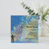 Invitation Guitar Boy Bat Bar Mitzvah (Debout devant)