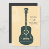 Invitation Guitar Considérant élégante performance (Devant / Derrière)