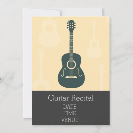 Invitation Guitar Considérant élégante performance élégante (Devant)