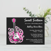 Invitation Guitar Rock Star Sweet 16 Anniversaire fête Hot ro (Debout devant)