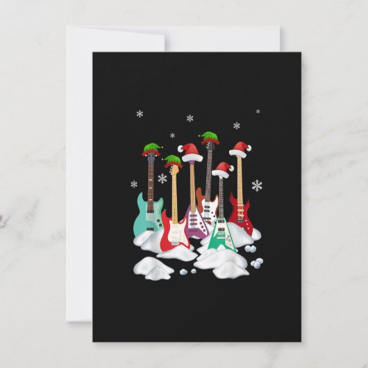 Invitation Guitar Santa Hat (Devant)