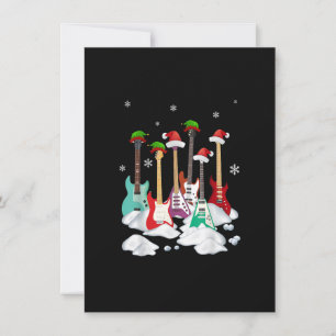Invitation Guitar Santa Hat