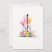 Invitation Guitar with Balloons 21st Birthday Party (Dos)