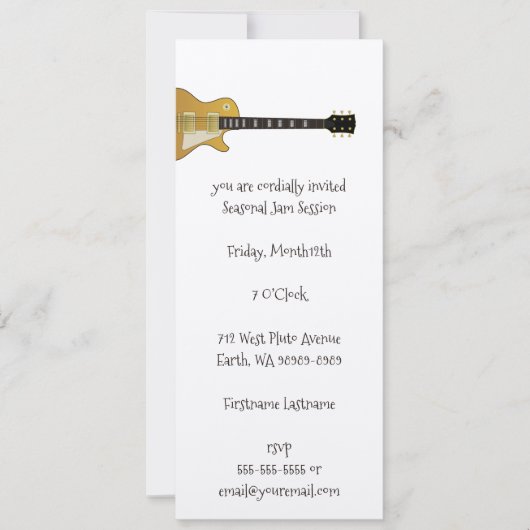 Invitation Guitare (Devant)