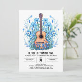 Invitation Guitare Acoustique classique Jour d'anniversaire (Debout devant)