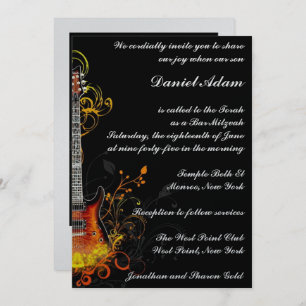 Invitation guitare Bar Mitzvah