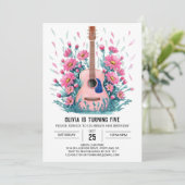 Invitation Guitare classique Chord Anniversaire (Debout devant)