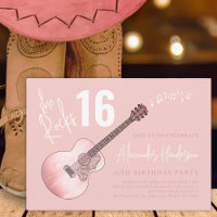 Guitare de musique country 16e fête d'anniversaire