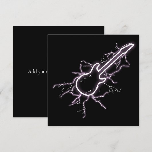 Invitation Guitare électrique (Devant / Derrière)