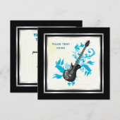 Invitation Guitare électrique sur produit personnalisé feuill (Devant / Derrière)