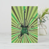 Invitation Guitare électrique verte (Debout devant)