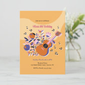 Invitation Guitare et Fleurs (Debout devant)