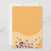 Invitation Guitare et Fleurs (Dos)