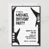 Invitation Guitare Grunge  (Devant)