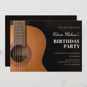 Invitation Guitare minimaliste moderne (Devant / Derrière)