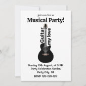 Invitation Guitare Mon Amour Guitare (Devant)