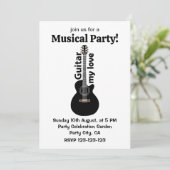 Invitation Guitare Mon Amour Guitare (Debout devant)