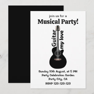 Invitation Guitare Mon Amour Guitare