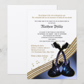 Invitation Guitare Music Bar Mitzvah (Devant / Derrière)
