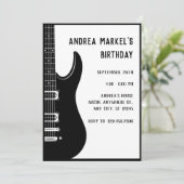 Invitation Guitare noire (Debout devant)