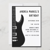 Invitation Guitare noire (Devant)