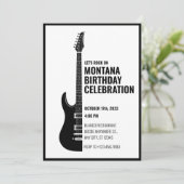 Invitation Guitare simple moderne (Debout devant)