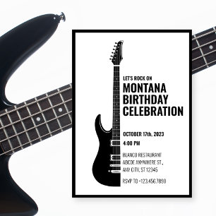 Invitation Guitare simple moderne