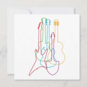 Invitation Guitares de couleur Electric Acoustic classique ca