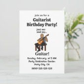 Invitation Guitarist Playing Guitar Birthday Party (Debout devant)