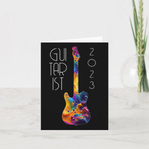 INVITATION GUITARISTE CADEAU GROUPE DE GUITAR COLORÉ 2023