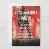 Invitation Guitariste Illustration Soirée Rock And Roll (Devant)