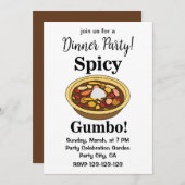 Invitation Gumbo Gumbo épicé (Devant / Derrière)