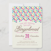 Invitation Gumdrops & Gingerbread Maison Décoration Party (Devant)