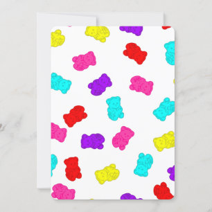 Invitation gummy bears colorful rainbow candy
