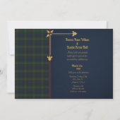 Invitation Gunn Modern Original écossais Tartan Mariage (Devant)