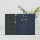 Invitation Gunn Modern Original écossais Tartan Mariage (Debout devant)