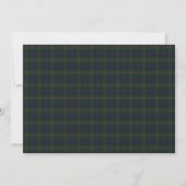 Invitation Gunn Modern Original écossais Tartan Mariage (Dos)