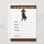 Invitation Gunslinger masqué à l'Invitation du Jail Party (Dos)