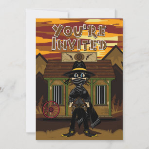 Invitation Gunslinger masqué à l'Invitation du Jail Party